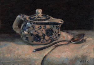 230117 Porcelain Teapot Study kevin mcsherry daily painting oils on canvas board