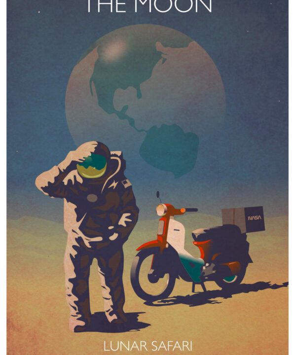 Lunar Safari Travel Poster Print