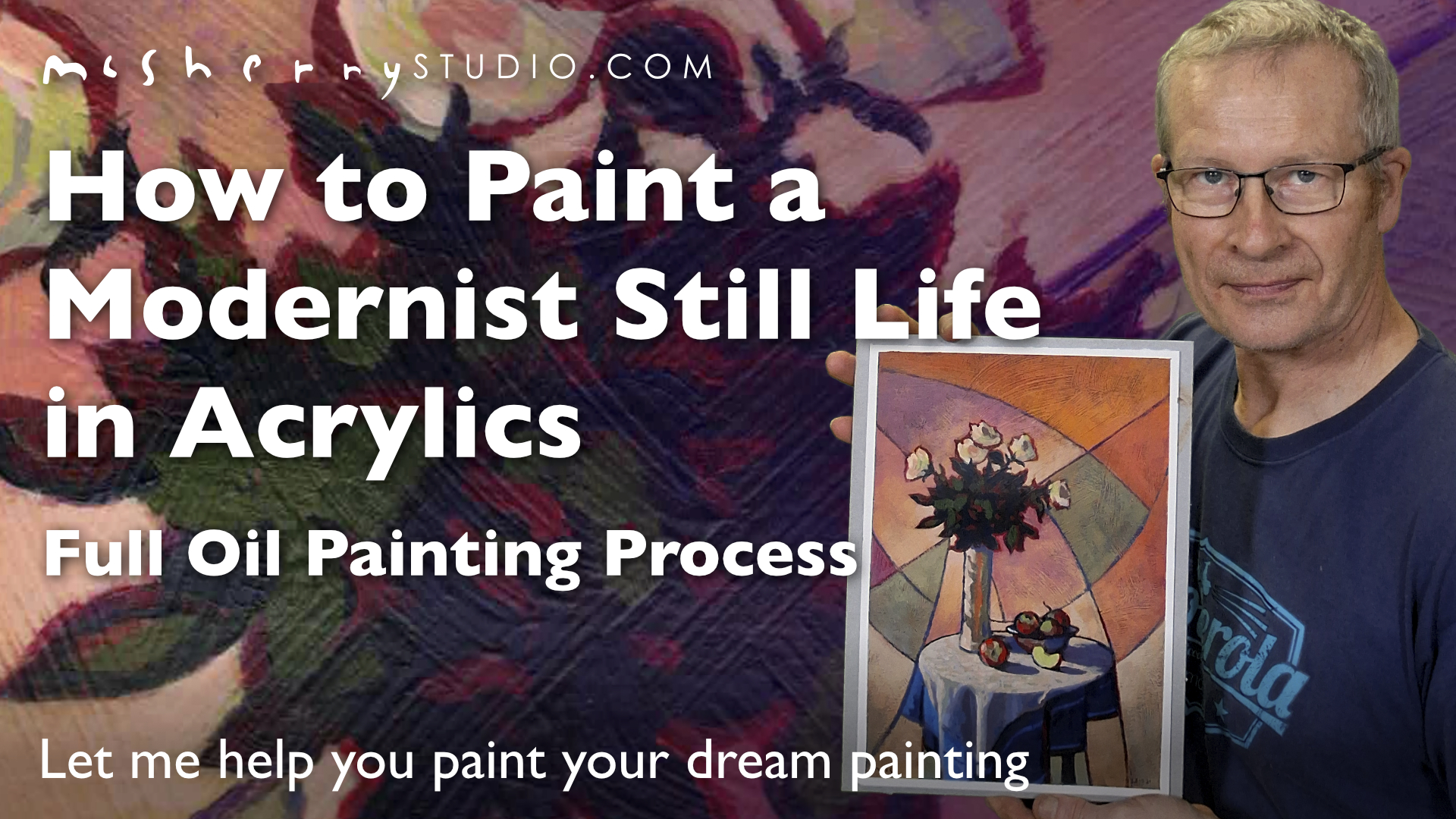 Roses and Apples Study Painting by Kevin McSherry